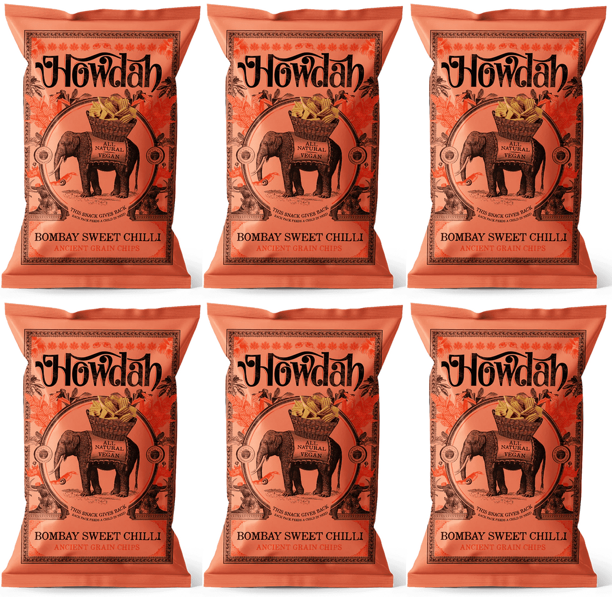 6 x Howdah Bombay Sweet Chilli - 130g